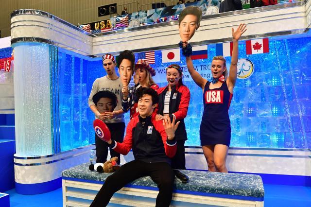 花滑世团赛成冬奥团体赛预演 陈巍羽生结弦再同场